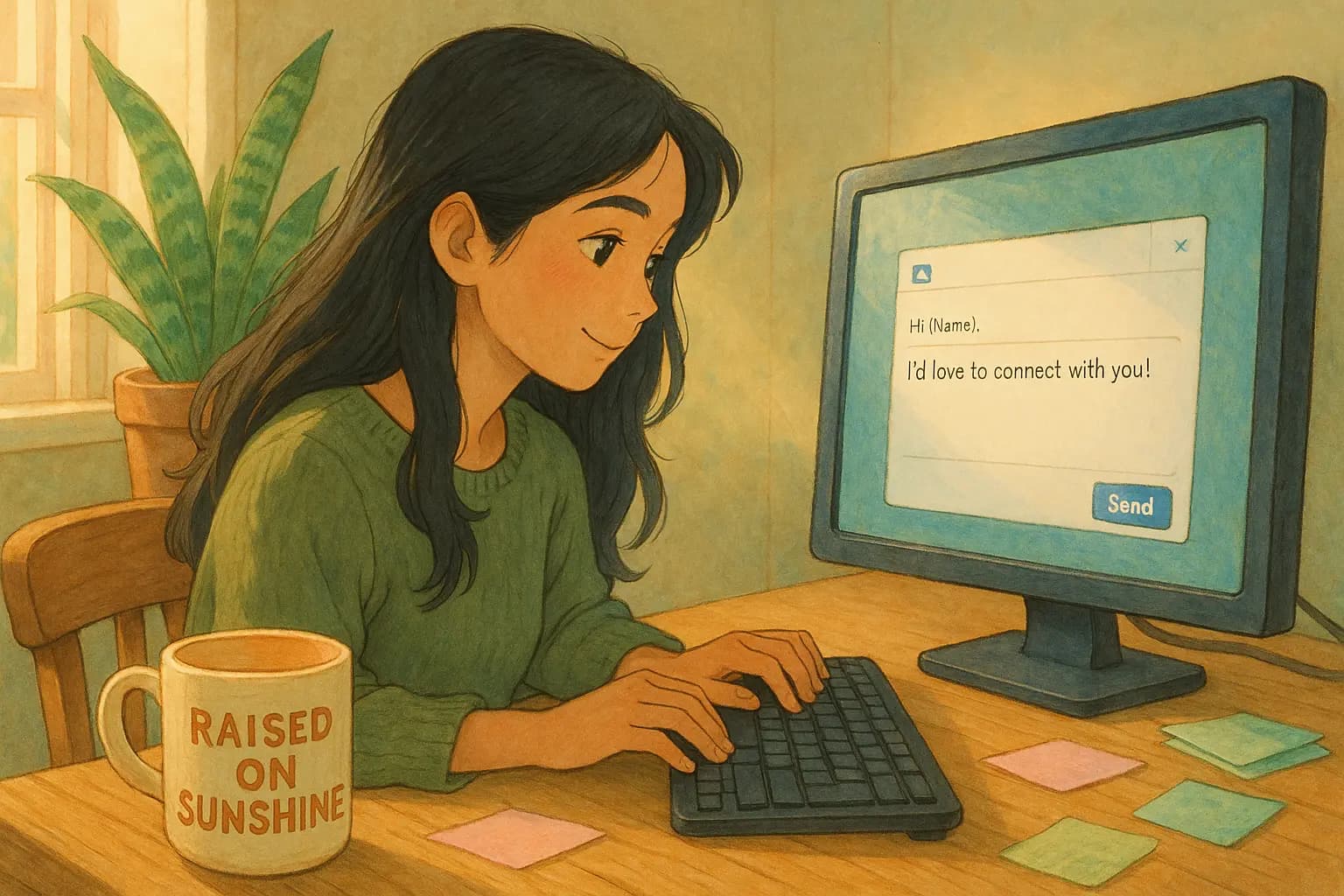 Illustration for blog: How to Cold DM on LinkedIn to Land a Job or Interview: 3 Templates That Actually Work